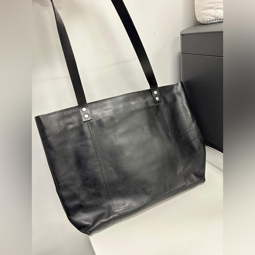 Handmade Genuine Leather Tote Bag Women-Spacious Versatile Work Laptop Travel